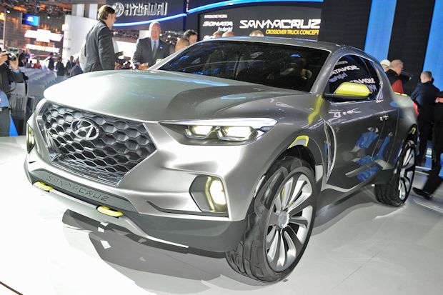 Für Stadtabenteurer: Das fünfsitzige Allrad-Konzeptauto Hyundai Santa Cruz mit kompakten Abmessungen.