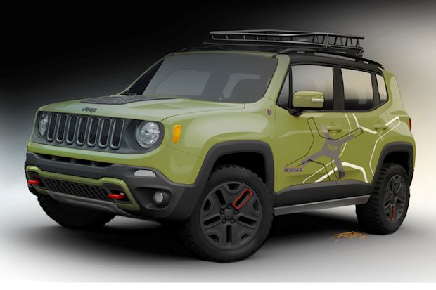 Der Jeep Renegade wirkt in diesem im MOPAR-Styling rustikaler.