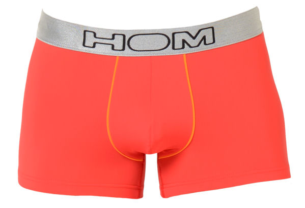Klassische Boxer Brief in orange und grauer Bund aus der HOM Christmas Selection