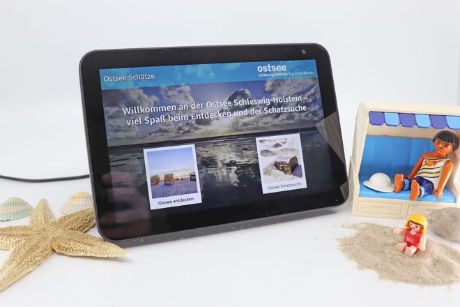 Noch realistischer wird die Schatzsuche für Besitzer einer Alexa-Show mit Display, denn hier sieht man nicht nur mögliche Verstecke in der Auswahl, sondern auch Bilder der einzelnen Orte.