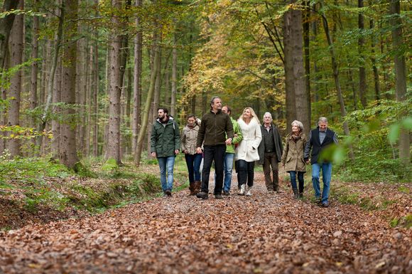 Auf einer Führung kann man den Bestattungswald kennenlernen - und den Baum auswählen, zu dessen Füßen man beigesetzt werden möchte.