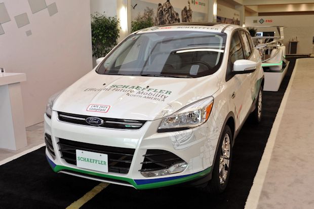 Das CAFE-Konzeptauto von Schaeffler erfüllt mit neuen Technologien schon die Verbrauchsvorschriften von 2025.