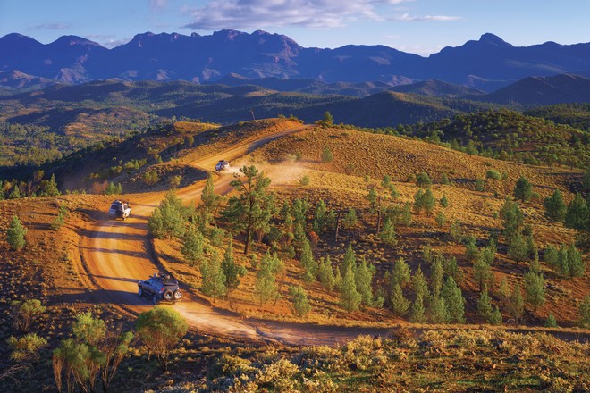 Ein Jeep mit Allradantrieb ist ein Muss bei der Erkundung der Flinders Ranges. Südaustralien bietet auf der Tour ganz besondere geologische und astronomische Highlights.