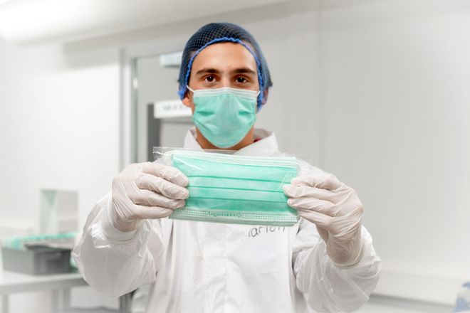 Zertifizierte medizinische Masken, hergestellt von Menschen mit Behinderung.
