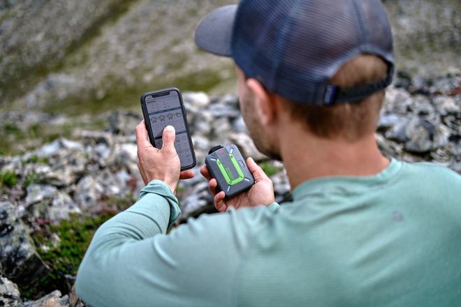 Durch die Partnerschaft mit einem Wetterdienst sendet das Satellitengerät exakte Wettervorhersagen aufs Smartphone, die auf den Standort des Nutzers zugeschnitten sind.