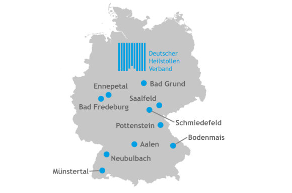 Urlaubsorte mit Heilstollen-Therapie gibt es in ganz Deutschland.
