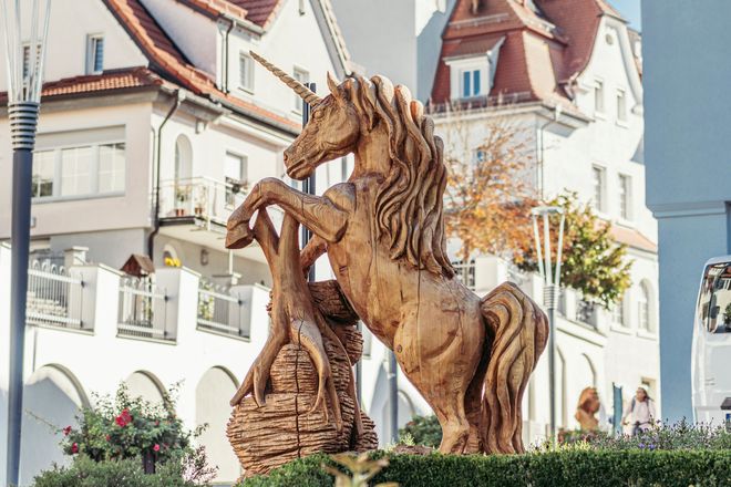 Das Einhorn ist das Wappentier der Stadt Giengen an der Brenz und stand Pate f&uuml;r das Einhorn Panschi, mit dem man vergn&uuml;gliche Abenteuer erleben kann.