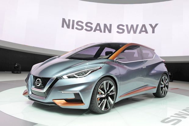 Klare Linien statt schwellender Formen: Das Konzeptauto Sway zeigt Nissans neue Designsprache.