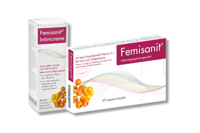 Die hormonfreie Intimcreme und das Nahrungsergänzungsmittel sind optimal auf die Bedürfnisse der gesunden weiblichen Haut abgestimmt.