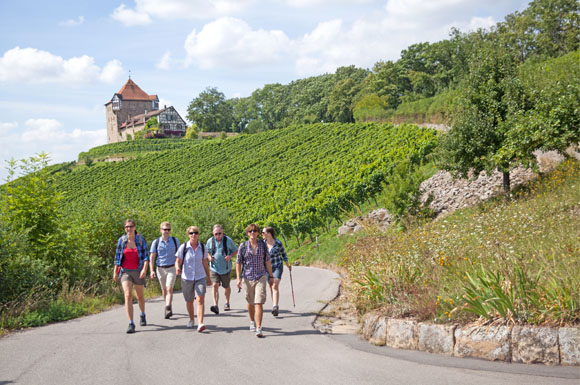 Ob auf Tagestouren entlang des Württemberger Weinradwegs und des Württembergischen Weinwanderwegs oder bei anderen Streifzügen: Die Besen sind an fast jedem Rad- und Wanderweg im HeilbronnerLand zu finden.