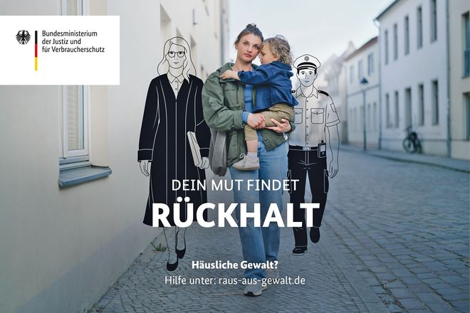 Frauen, die häusliche Gewalt erfahren, müssen damit nicht alleine bleiben. Polizei, Gerichte und Hilfsorganisationen stehen ihnen zur Seite.