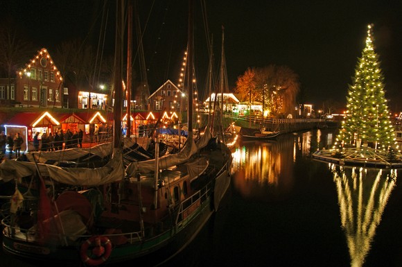 Im Advent und zum Weihnachtsfest zeigt sich das Nordseebad Carolinensiel-Harlesiel in Ostfriesland von seiner romantischen Seite.