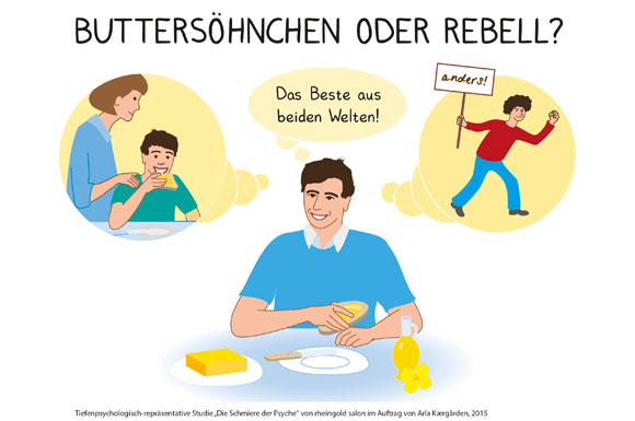 "Buttersöhnchen" oder "Rebell"? Dieser Frage kann man durchaus tiefenpsychologisch nachgehen - oder einfach das Beste aus "beiden Welten" zusammenbringen.