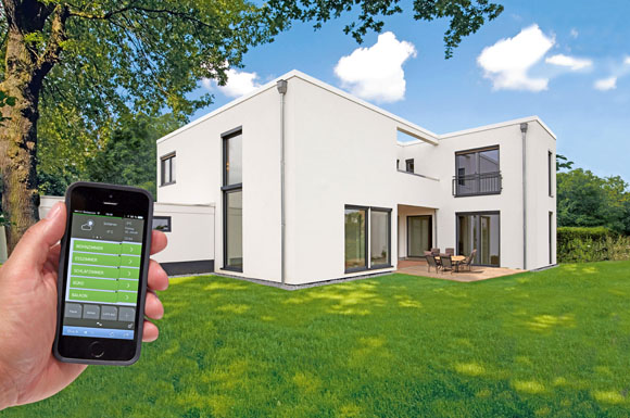 Alle Anwendungen lassen sich auch von unterwegs mit mobilen Endgeräten wie dem Smartphone steuern.