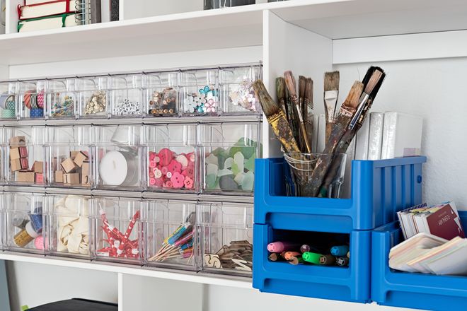 Transparenz und schickes Design für den vollen Durchblick: So geht Ordnung im Bastelraum, in Keller und Garage.