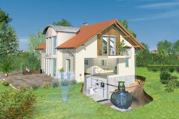 Moderne Regenwassernutzungsanlagen bringen Technikpakete für eine sichere Wasserqualität und eine reibungslose Versorgung der Verbraucher im Haus mit.