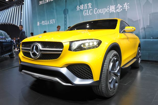 Flaches Coupédach und 21-Zoll-Räder: Das Mercedes CLE-Konzeptauto für Shanghai.