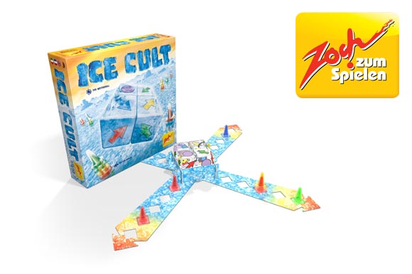 ICE CULT von Autor Joe Wetherell ist ein cooles Taktikspiel aus dem Zoch Verlag, das den bis zu vier Spielern ab zehn Jahren räumliches Denken abverlangt und verblüffend einfache Spielregeln hat. 