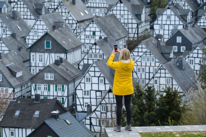 Der "Fotoblick" vom Kurpark bietet den besten Blick auf die historische Altstadt von Freudenberg.