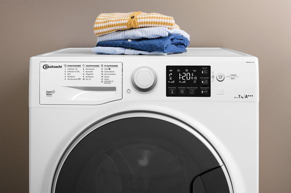 Problemlos entfernt diese moderne Waschmaschine mehr als 100 Flecken mit einem speziellen Programm bei nur 40 Grad - ohne Vorbehandlung.