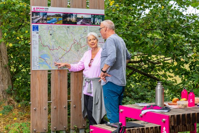 Der zertifizierte Wanderweg durch den Naturpark Hohe Mark beläuft sich auf 150 Kilometer Länge insgesamt. Auch Tagesetappen sind möglich.